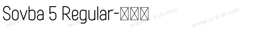 Sovba 5 Regular字体转换